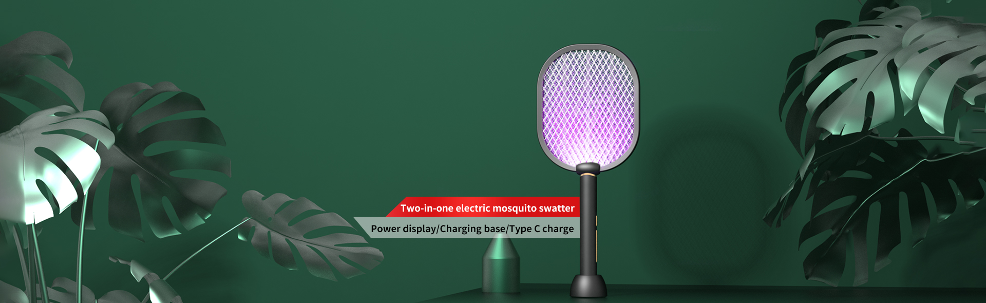 Two-in-one electric  mosquito swatter